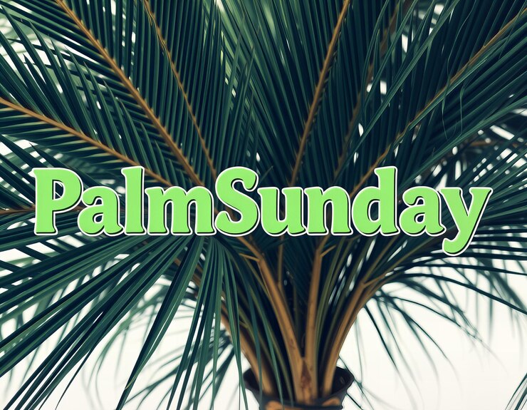Foto una palmera con una palmera verde en el fondo