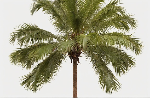Palmera de Palmira asiática cortada sobre un fondo blanco