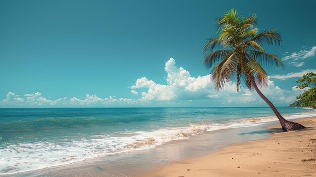 Palmera en la playa de Sandy