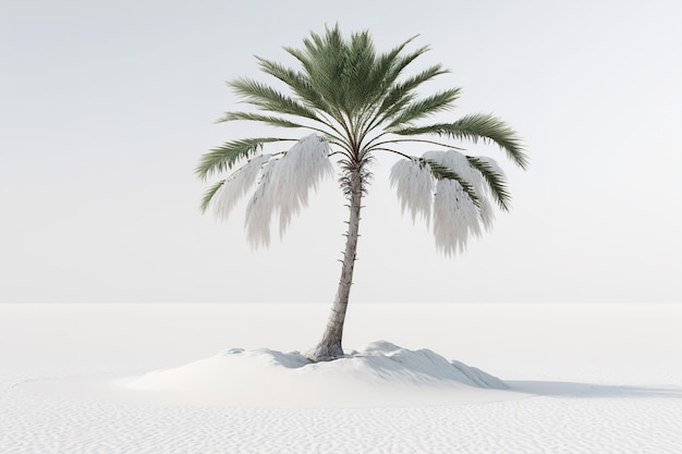 Palmera que crece en el desierto caliente y seco