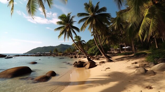 Palmeras de playa y de coco