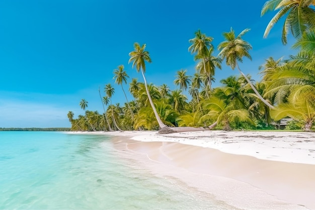 Palmeras en una playa