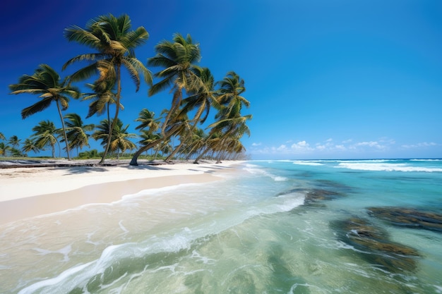 Palmeras de verano en la playa de México