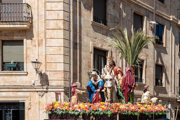 Palmsonntagsfeier in den Straßen von Salamanca Spanien