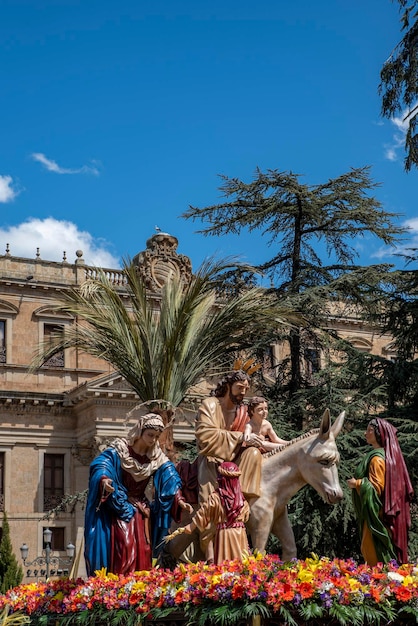 Palmsonntagsfeier in den Straßen von Salamanca Spanien