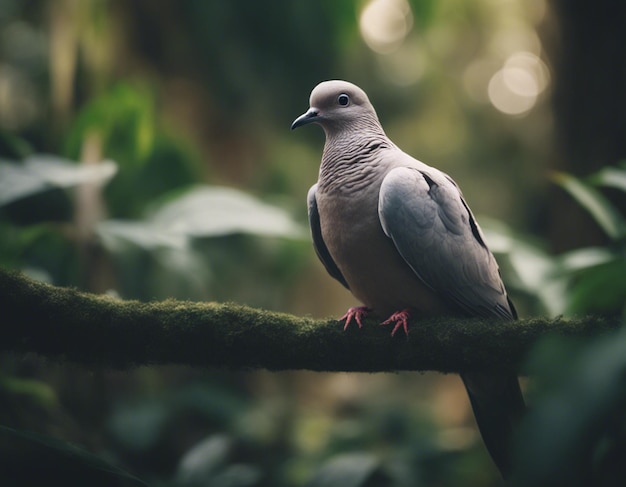 Foto una paloma de paz en la jungla