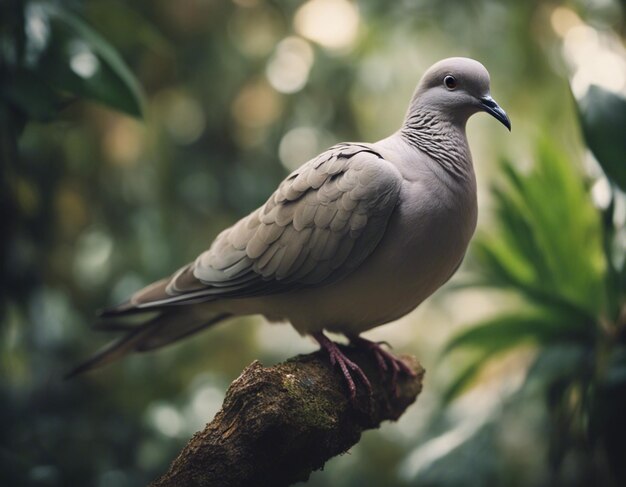 Foto una paloma de paz en la jungla