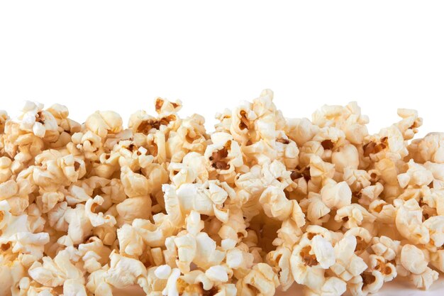 Palomitas de maíz en blanco