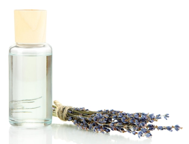 Foto palos aromáticos para el hogar con olor a lavanda aislado en blanco