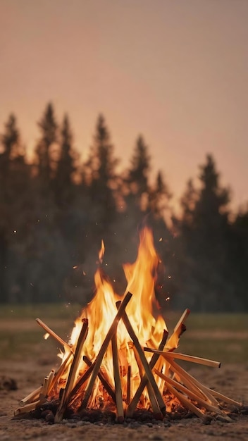 Palos de cerilla en llamas prendiendo fuego a sus vecinos.