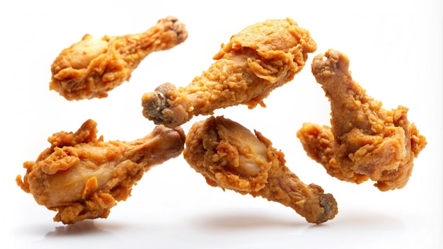 Palos de tambor de pollo frito y crujiente