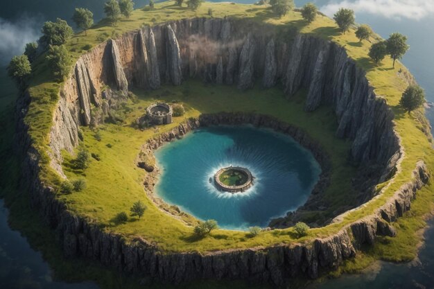 Palouse falls cria uma grande tigela no sudeste do estado de washington