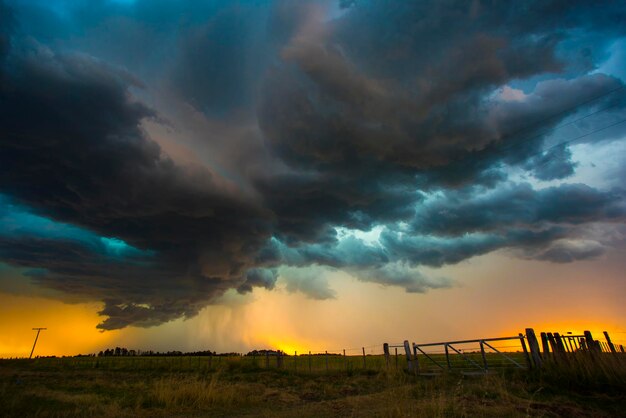 Pampa dramatische Sturmlandschaft Provinz La Pampa Patagonien Argentinien