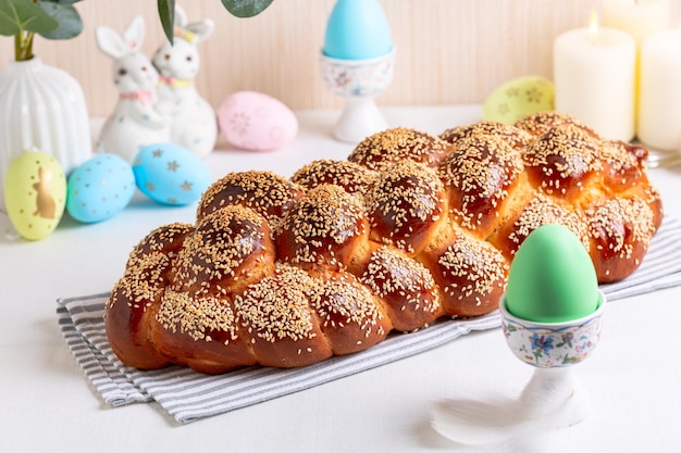 Pan de challah fresco