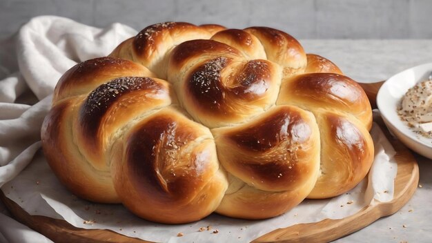 Pan de challah redondo