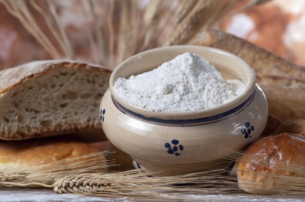 Pan comida de la fábrica Generar Ai