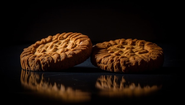 Pan corto casero recién horneado una dulce indulgencia en la mesa generada por la inteligencia artificial