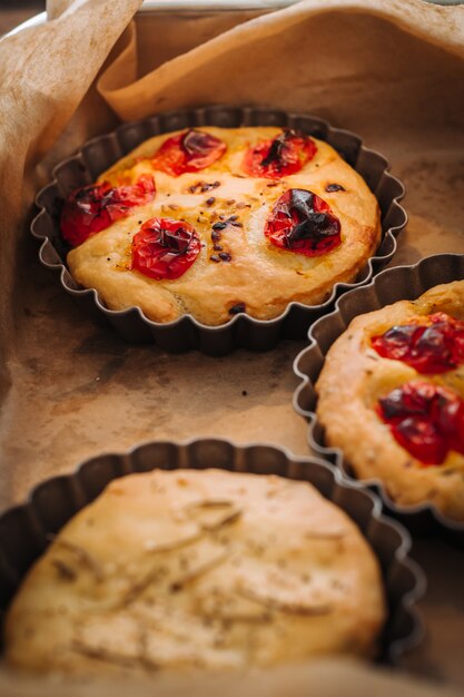 Pan de focaccia italiana