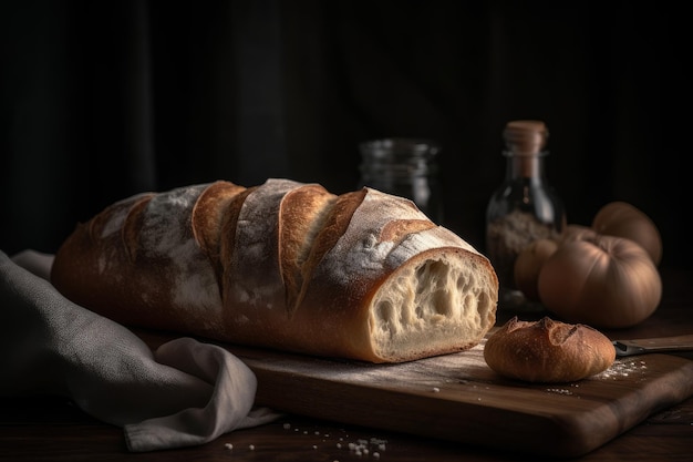 Pan fresco en panadería IA generativa