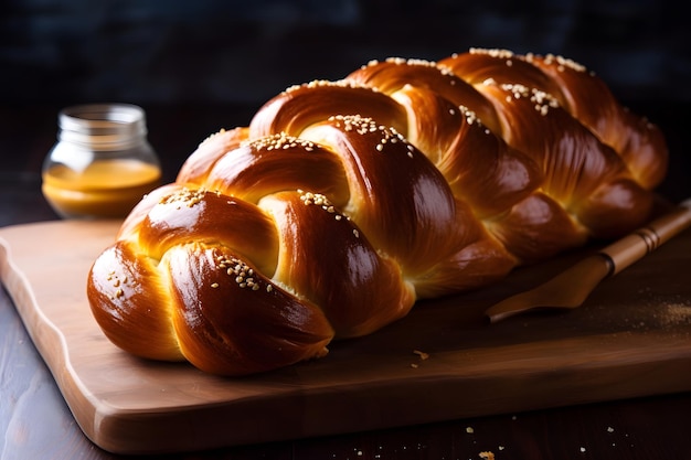 Pan de jalá para las vacaciones de Hanukkah