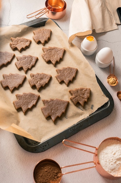 Pan de jengibre casero, diseño de ingredientes