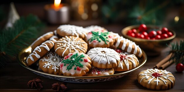 Pan de jengibre de Navidad Galletas de Navidad foto comercial promocional