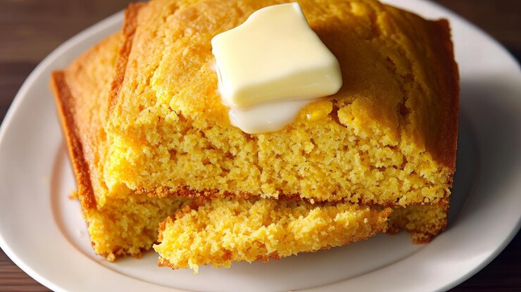 Pan de maíz con mantequilla