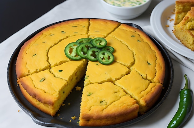 Pan de maíz con suero de leche y jalapeños