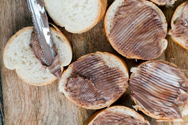 pan y mantequilla de chocolate