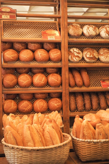 Pan orgánico en Farmers Market en Estambul