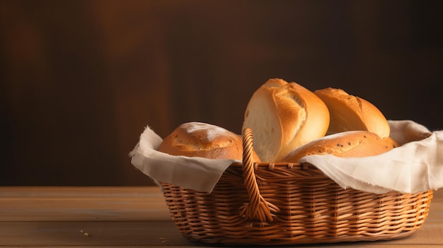 Pan de pan delicioso con espacio de copia para anuncios