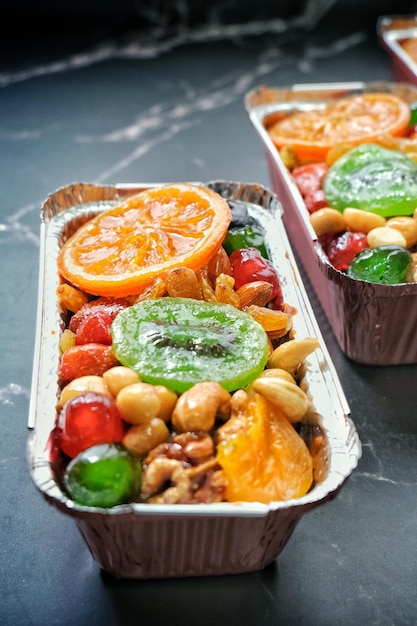 Pan de pastel de frutas para el festival de navidad.