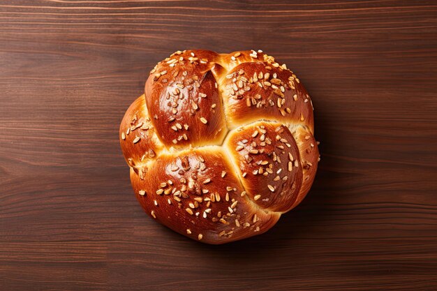 Foto el pan de pretzel en primer plano