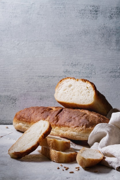 Pan de trigo blanco casero