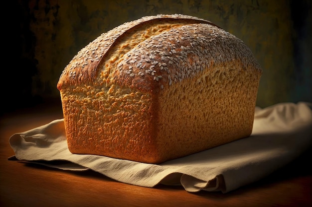 Pan de trigo con corteza y miga abundante