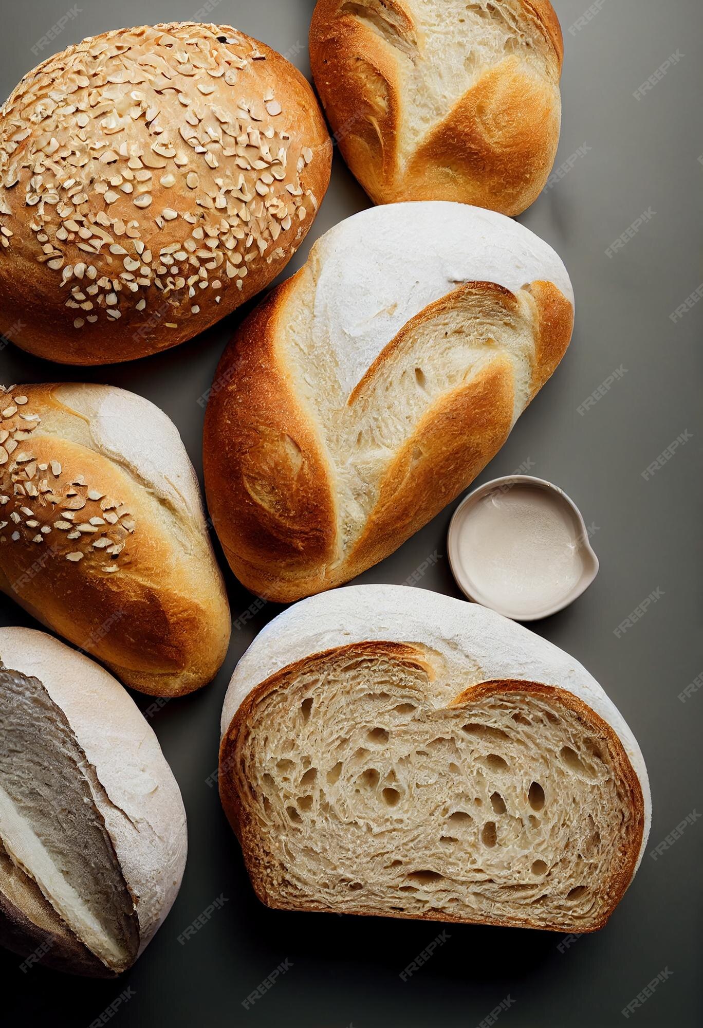 Pan variedad de pan pan fragante fresco en el concepto de comida de mesa | Foto Premium Pan variedad de pan pan fragante fresco en el concepto de comida de mesa | Foto Premium