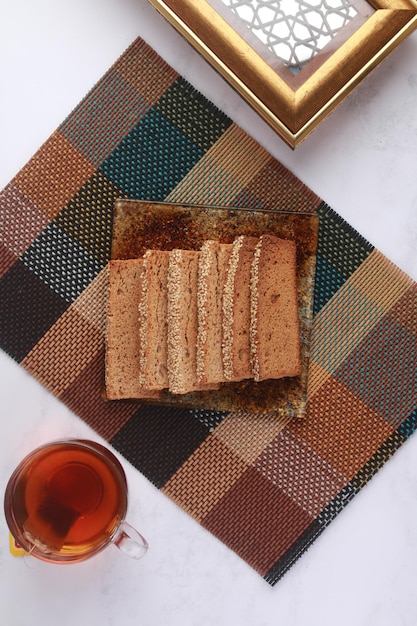 Panadería crepitar basbousa árabe dulces dahdah qayayef pan