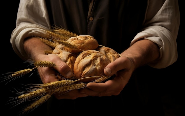 Los panaderos abrazan la tradición de las espigas de trigo en la mano de la IA generativa