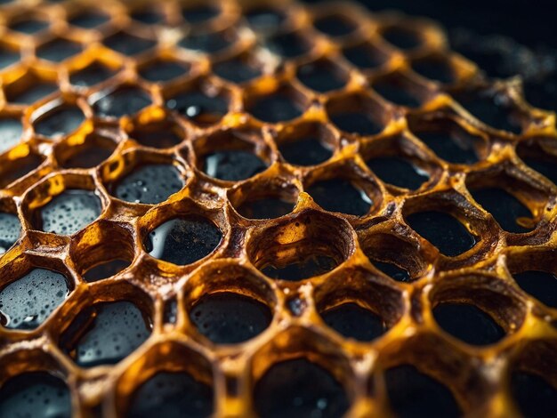 un panal con las abejas en él