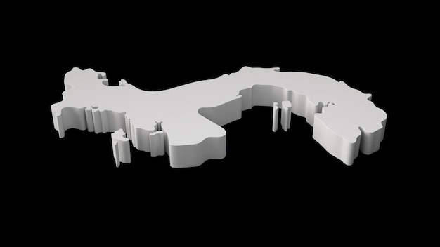 Panama 3D-Karte Geografie Kartografie und Topologiekarte 3D-Darstellung