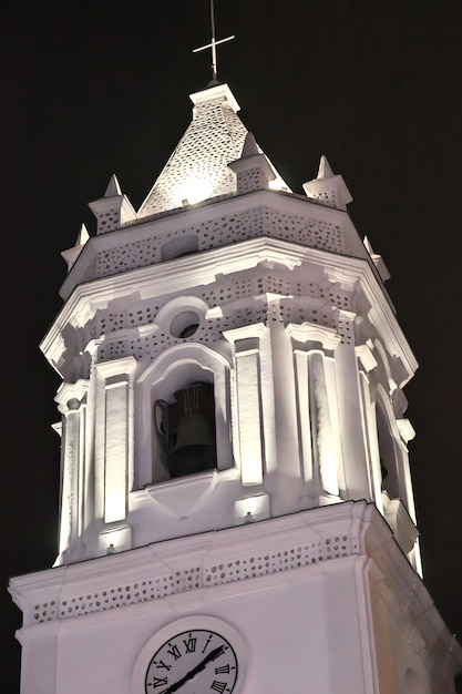 Panama Metropolitan Cathedral in Casco Viejo bei Nacht Panama City