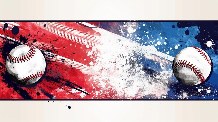 Las pancartas de grunge deportivas de béisbol o softbol AI generativa