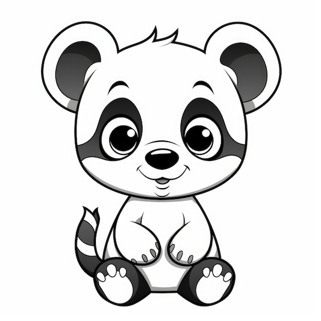 Panda Adventures Un divertido libro para colorear para niños con atrevidas ilustraciones de dibujos animados y negro grueso