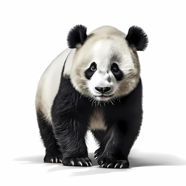 Panda auf weißem Hintergrund