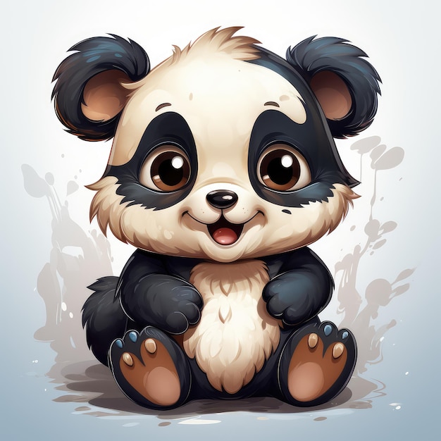 Panda bonito do personagem de ilustração