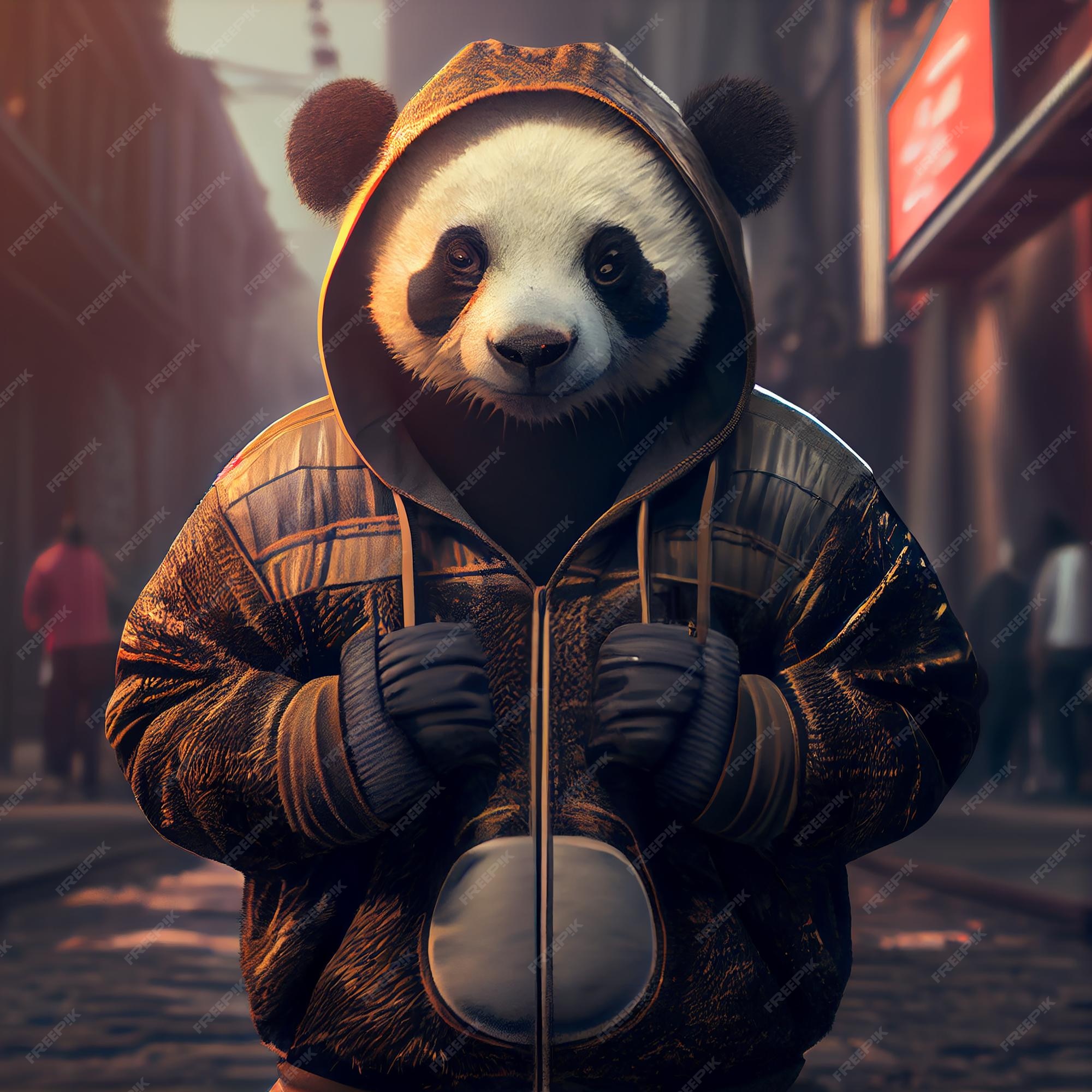 Desenho realista do panda gigante · Creative Fabrica