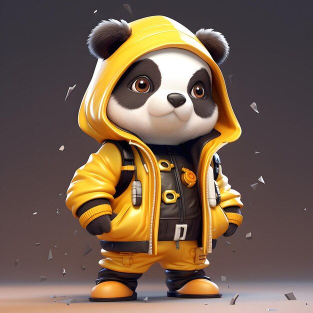 Foto panda-cartoon-anime-stil