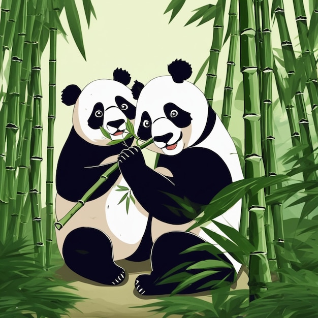 panda sentado e comendo bambu com um toque de aquarela desenhado à mão  desenho ilustração vetorial de tintas 2492491 Vetor no Vecteezy