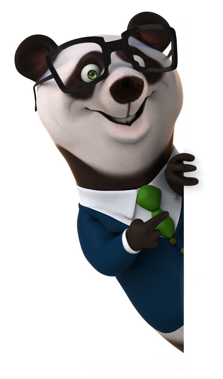 Foto panda divertido