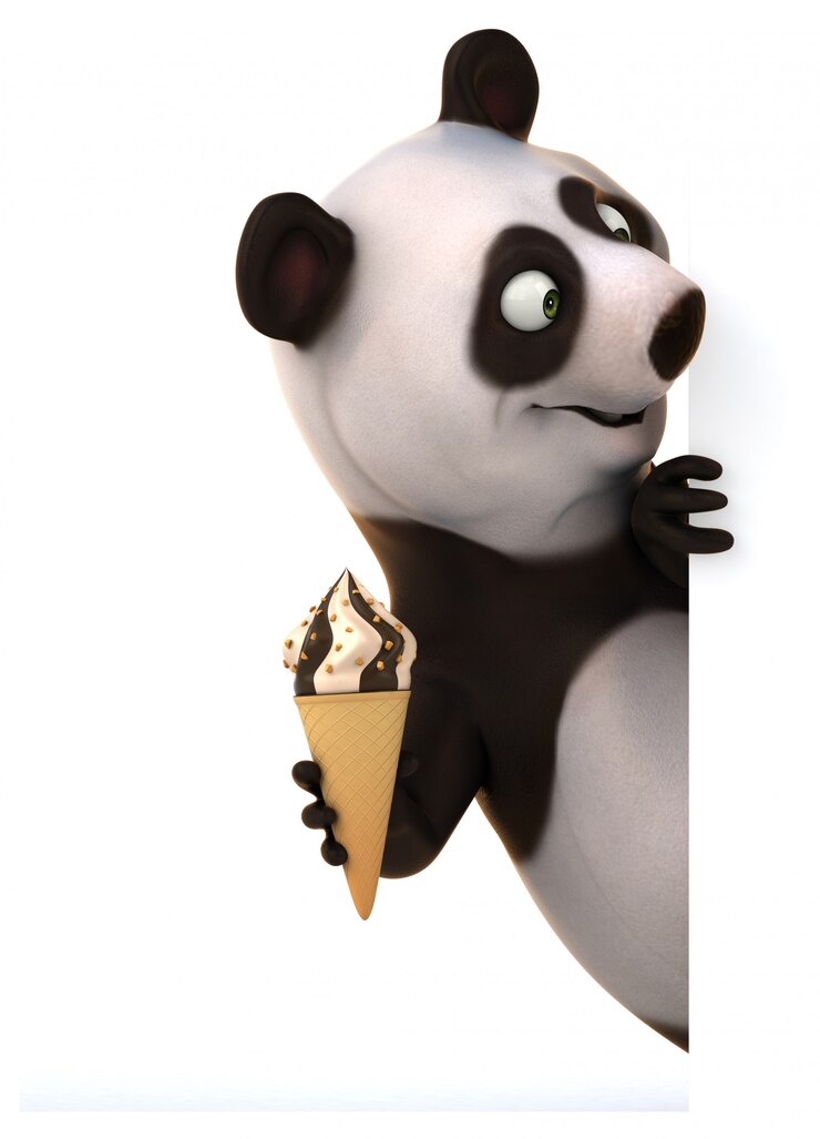 Foto panda divertido